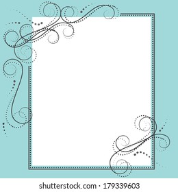 Retro design template with 8x10 frame for your events, scrapbooking or invitation designs vector format