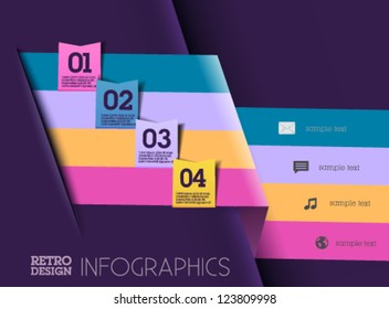 Retro Design template | can be used for web or infographics | web banners  | graphic design or mobile application