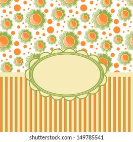 Retro design template with flovers
