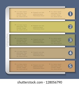 Retro design template for infographics,website templates and design graphic for business. Vector EPS10