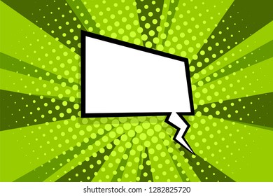 Retro design template. Isolated vector colored illustration. Comic text dialog box cloud. Speech bubble tag. Vector template, blank. Information message. Empty white background. Outline style.