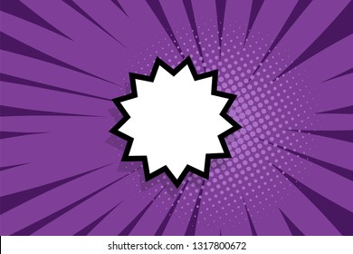Retro design template. Isolated vector colored illustration. Comic text dialog box cloud. Speech bubble tag. Vector template, blank. Information message. Empty white background. Outline style.