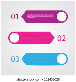 retro design template / numbered banners.