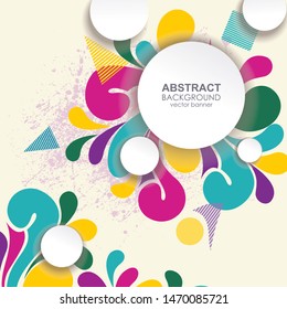 Retro design templates  covers, banners, flyers and posters with abstract shapes, 80s memphis  flat style. 