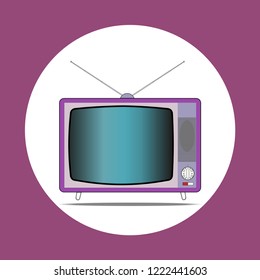 Retro Design TV set Vector Illustration. Vintage Illustration of the good old retro TV.