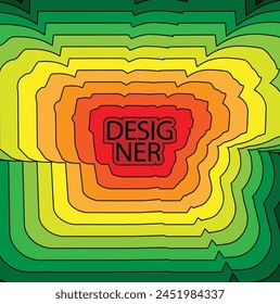 Retro  design,colorful illustration of Art