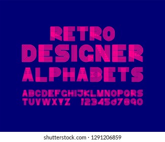 Retro designer font set
