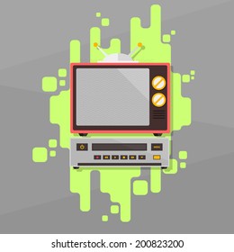 retro device. flat illustration