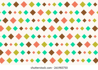 Retro Diamonds Seamless Abstract Pattern