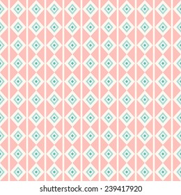 Retro different seamless pattern. Vector illustration for beauty design. Pink, white and blue colors. Endless texture can be used for sweet romantic wallpaper, pattern fill, web page background.