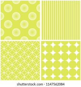 Retro different seamless patterns. Vector baby background.