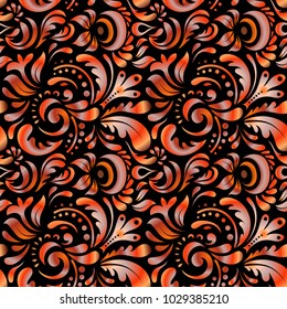 Retro digital paper. Decorative background for cards, invitations, web design in black, orange and pink colors. Vintage textures. Vector seamless geometrical patterns.