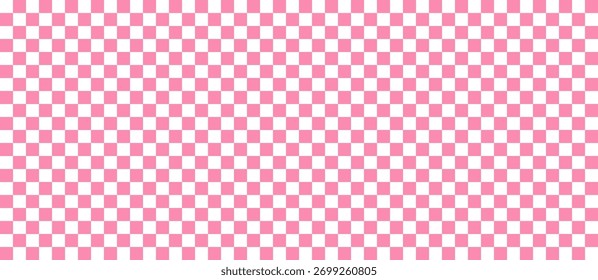 Retro Diner Floor Background. A grid and checkered pattern with white and red tiles for a minimalist kitchen or pop art bg..