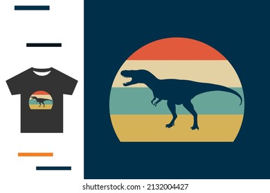 Retro dinosaur t shirt design