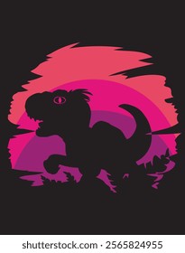 Retro Dinosaur Tee Vector Dino Design