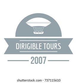 Retro dirigible logo. Simple illustration of retro dirigible vector logo for web