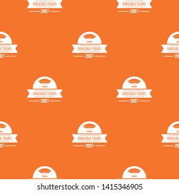 Retro dirigible pattern vector orange for any web design best