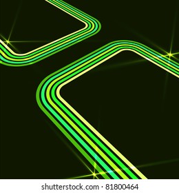 Retro disco background with spotlight effect