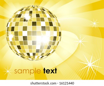 retro disco ball background - vector illustration
