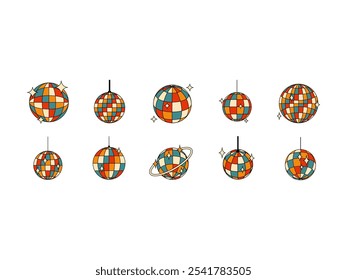 Retro Disco Ball Element Set 