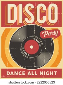 Retro Disco Dance Party Poster