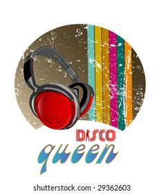 icono de disco retro #4