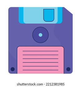 retro disk design over white