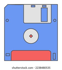 Retro Diskette
Sticker Vector Illustration