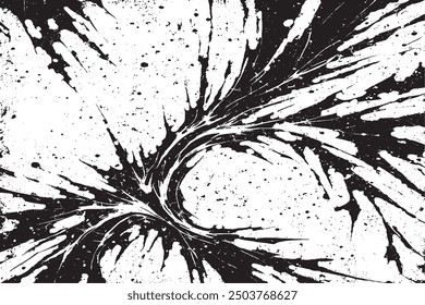 Retro Distressed Grunge Textures Background - Black and White