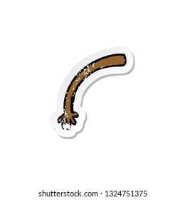 retro distressed sticker of a cartoon arm