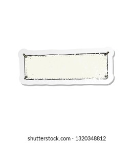 retro distressed sticker of a cartoon banner