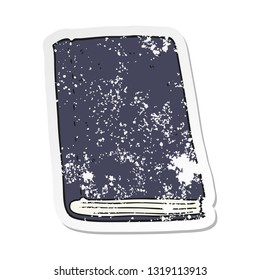 retro distressed sticker of a cartoon book