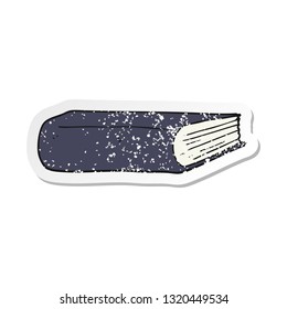 retro distressed sticker of a cartoon book