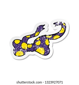 retro distressed sticker of a cartoon bow tie