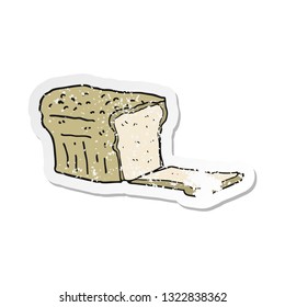 retro distressed sticker of a cartoon bread