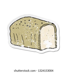 retro distressed sticker of a cartoon bread