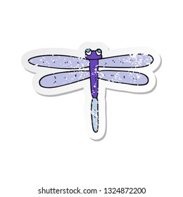 Retro-bedrückter Aufkleber eines Cartoon-Bug