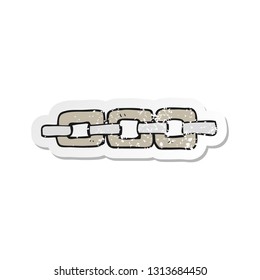 retro distressed sticker of a cartoon chain