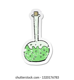 retro distressed sticker of a cartoon chemical potion