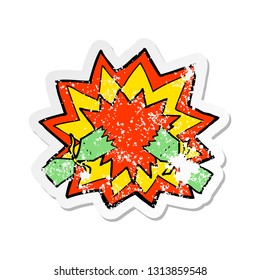 retro distressed sticker of a cartoon christmas cracker