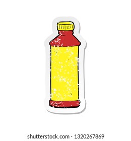 retro distressed sticker of a cartoon cleaning product