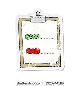 retro distressed sticker of a cartoon clipboard