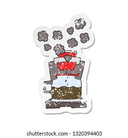 retro distressed sticker of a cartoon coffee maker