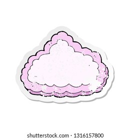 retro distressed sticker of a cartoon decorative cloud