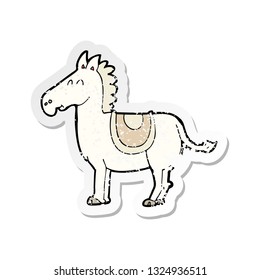 retro distressed sticker of a cartoon donkey