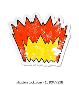 retro distressed sticker of a cartoon explosion
