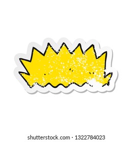 retro distressed sticker of a cartoon explosion