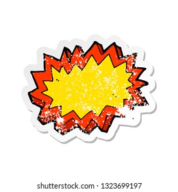 retro distressed sticker of a cartoon explosion symbol
