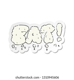 retro distressed sticker of a cartoon fat symbol