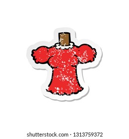 retro distressed sticker of a cartoon female body